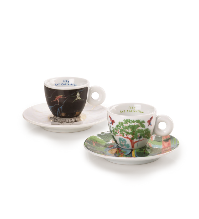 illy Art Collection | Foreigners Everywhere – Biennale Arte 2024 Limited Edition Espresso Cups Set of 2 (Mahku & Paula Nicho)