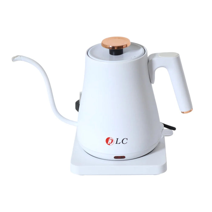 DLC Electric Gooseneck Coffee Kettle – 1.0L, White, 1000W
