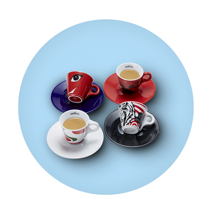 Lavazza Espresso Cups History Collection 4 cup set | مجموعة أكواب لافازا الاسبرسو