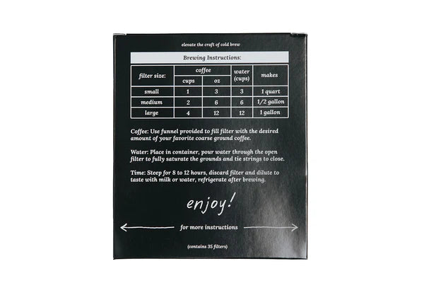 Medium ALTO Home Cold Brew Filters (Half Gallon) Limited Edition Box + Funnel Set