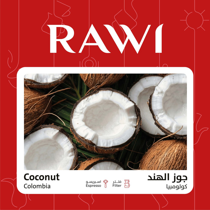 Rawi Coffee - Colombia Coconut 250 g Filter & Espresso Preparations