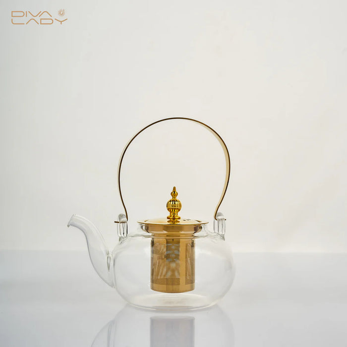 Borosilicate glass Tea Pot 800 ml | إبريق شاي زجاج البورسليكات 800 مل