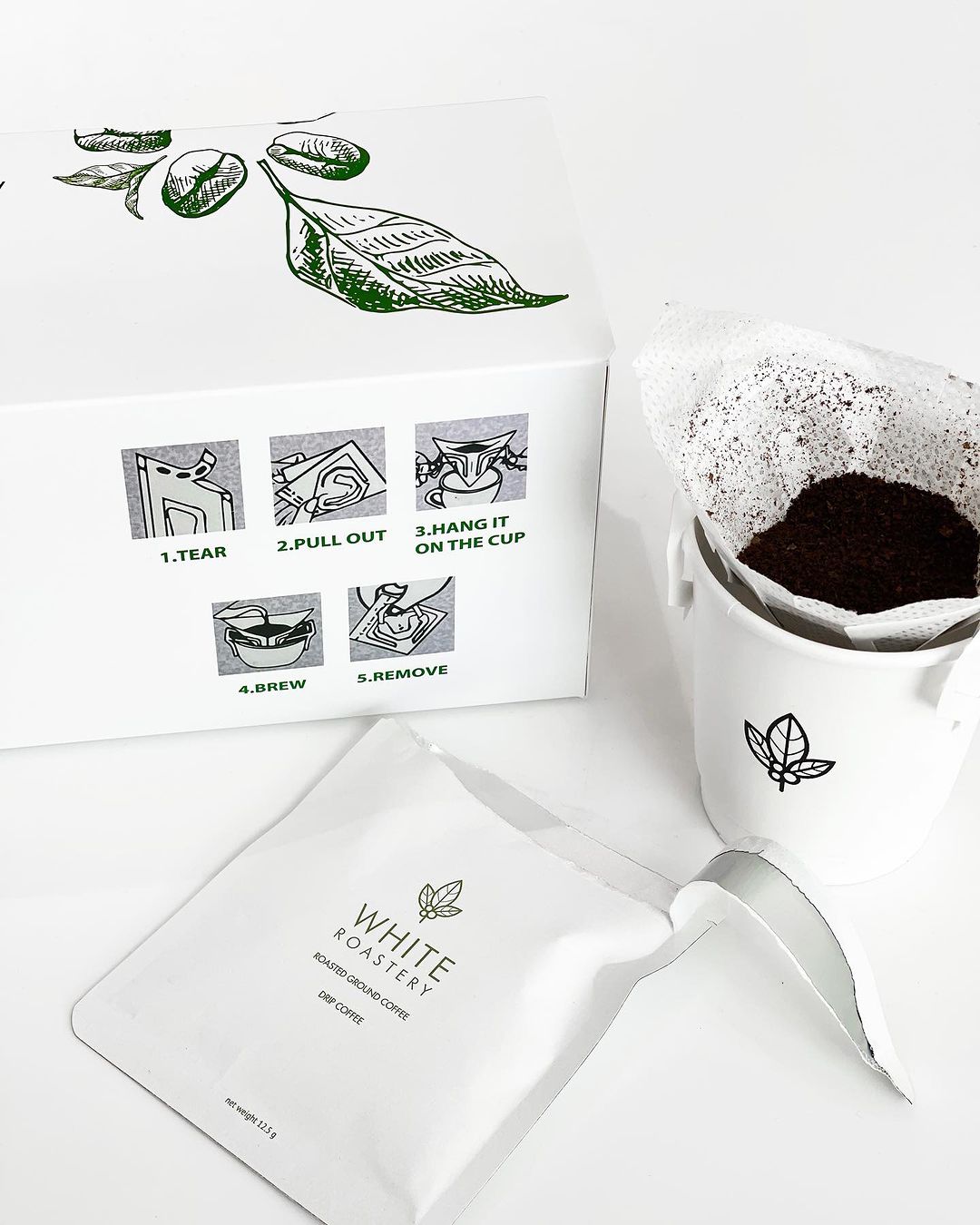 White Roastery - Mix Drip Coffee 5 Bags | وايت روستري - قهوة مفلترة مخلوطة 5 أكياس