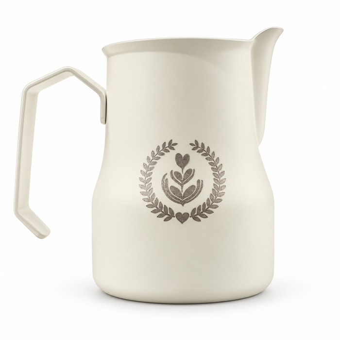 MUVNA Espresso Milk Frothing Pitcher 350ml – Ivory White| بيتشر تبخير الحليب MUVNA سعة 350مل –أبيض عاجي