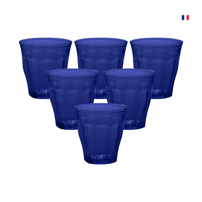 Duralex - Le Picardie® Sapphire Tumbler , Limited Edition 250mL Set of 6 sapphire blue