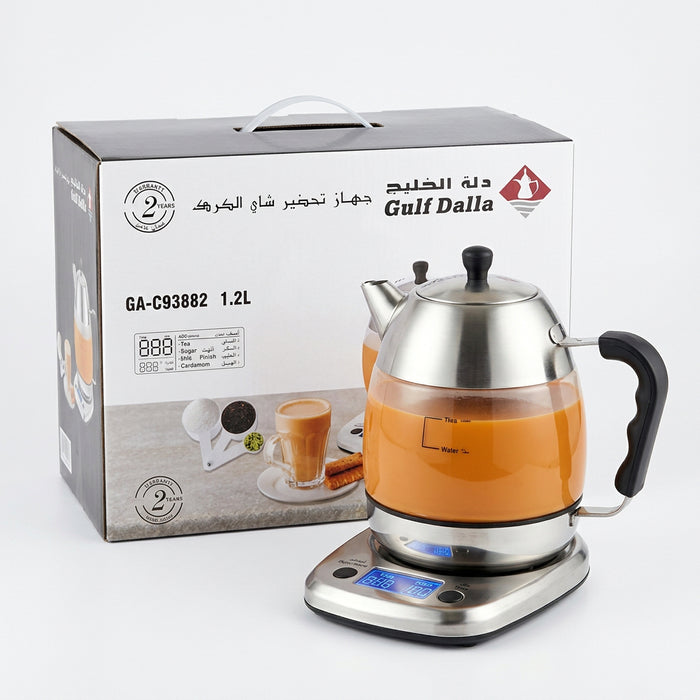 Gulf Dalla Electric Karak Tea Maker 1.2L, 1000W, Digital Control & Keep-Warm – GA-C93882