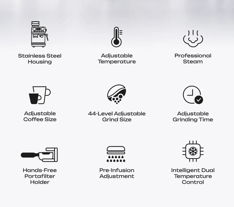 HiBREW H7 Lite – All-in-One Espresso Machine - silver | HiBREW H7 Lite – ماكينة إسبريسو متكاملة مع مطحنة-فضي