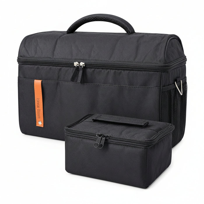 Hayya-Bloom Premium Specialty Coffee Carry Bag – Black| حقيبة هيا بلوم الفاخرة لحمل أدوات القهوة المختصة – أسود