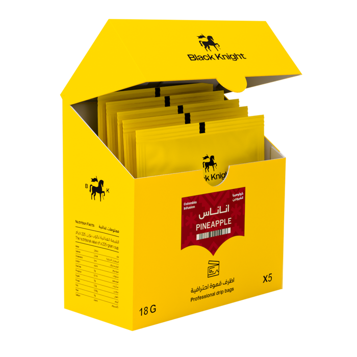Black Knight -Pineapple 5 Filter Bags | بلاك نايت - أكياس ترشيح بنكهة الأناناس (5 أكياس)