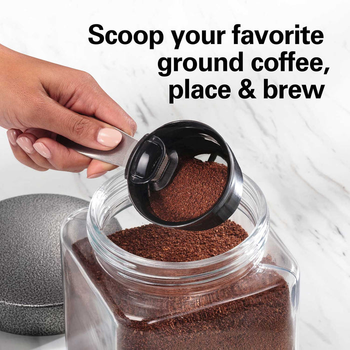 Hamilton Beach - The Scoop® Single-Serve Coffee Maker, Stainless