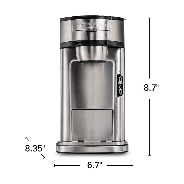 Hamilton Beach - The Scoop® Single-Serve Coffee Maker, Stainless