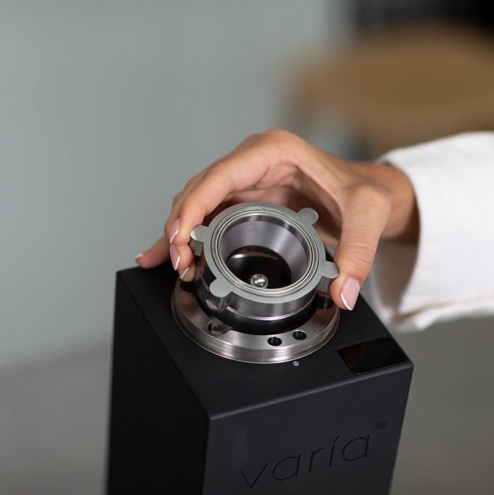 Varia VS6 Grinder (White) – 300W Brushless Motor, 5-Micron Stepless Adjustment, 500–1600 RPM Control