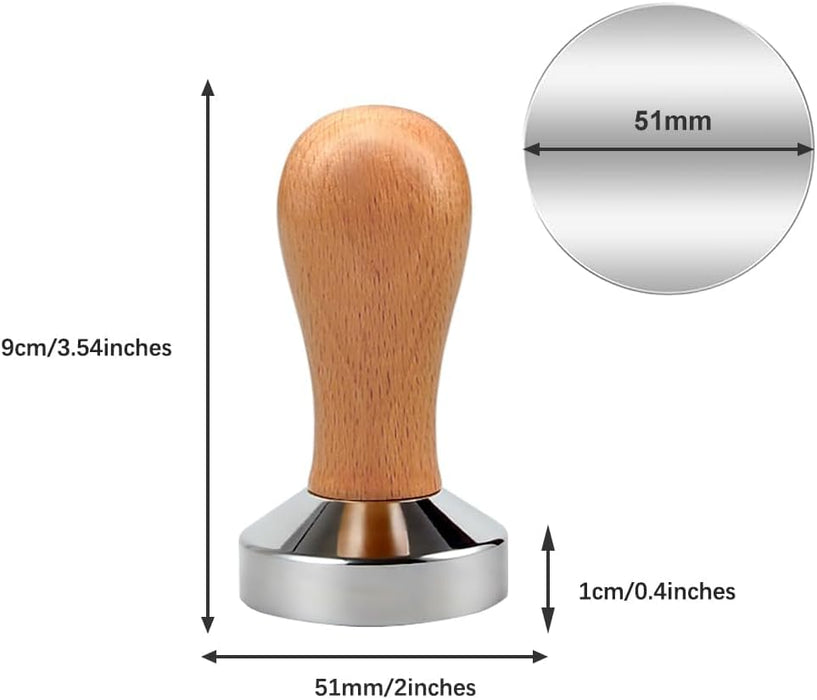 MIBRU - 51mm  coffee Wooden tamper