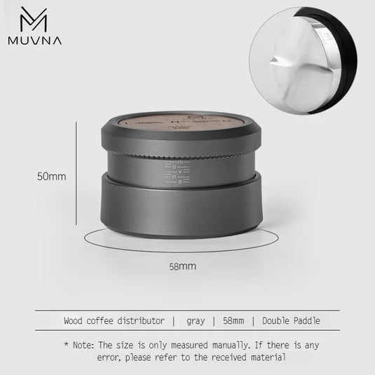 MUVNA Solid Wood Gravity Distributor – Gray – 58 / 58.35mm