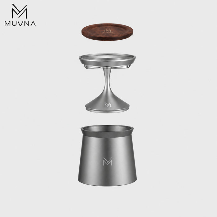 MUVNA Gyro Coffee Dosing Cup with Ring – Gray – 58mm