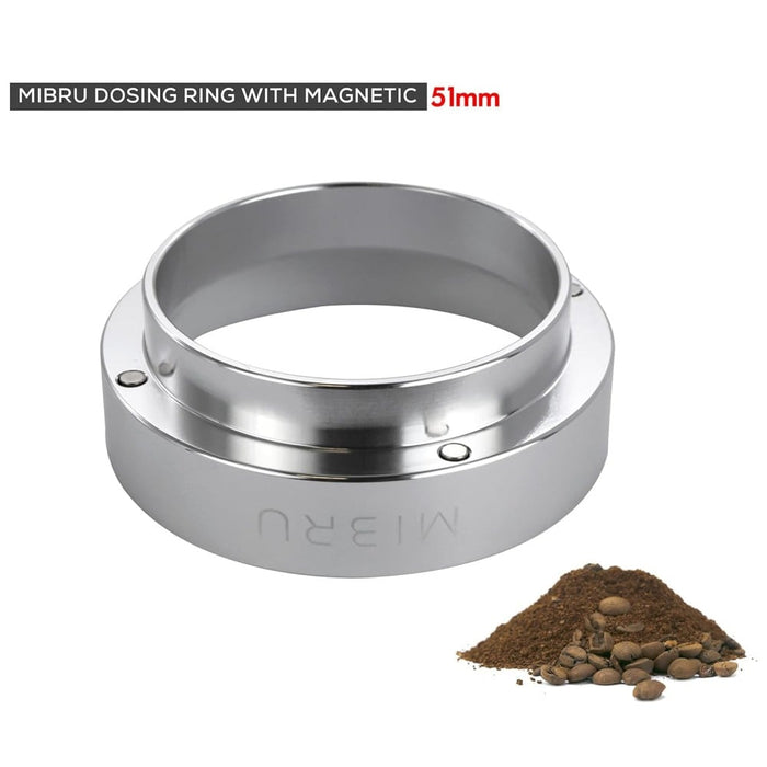 MIBRU-51mm Magnetic Coffee Dosing Ring – Silver