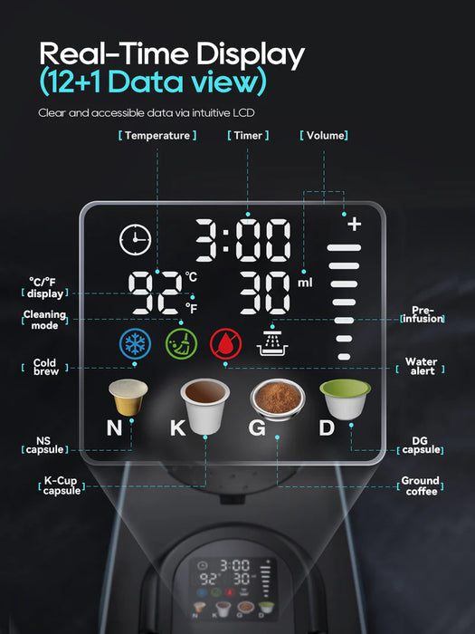 HiBREW H6 Multi-Capsule Coffee Maker 1.5L 1450W