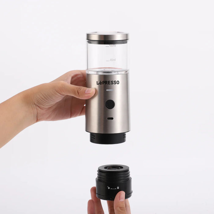 LePresso - Stainless Steel Portable Espresso Maker 2 in 1 Silver