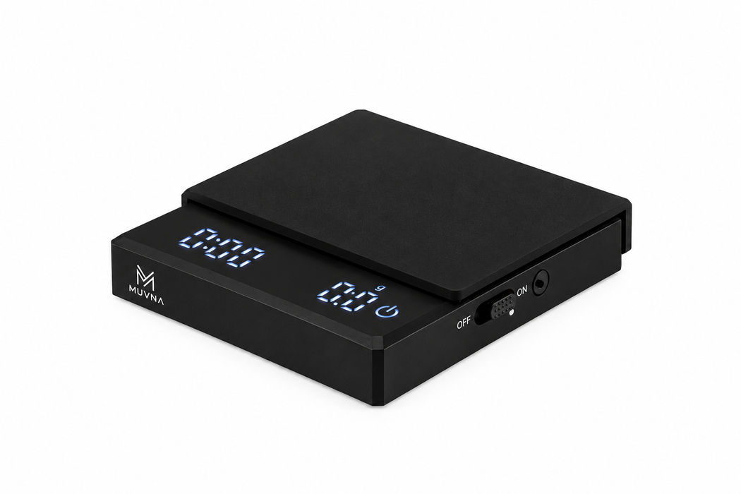 MUVNA Mini Psyche Smart Coffee Scale – Black | ميزان قهوة MUVNA Mini Psyche Smart الرقمي – أسود