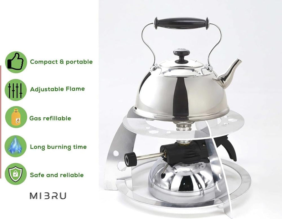 Small gas stove with a kettle base - blue | موقد غاز صغير مع قاعدة للإبريق - ازرق