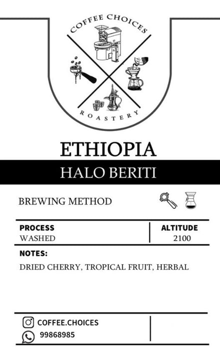 Coffee Choices - Ethiopia Halo Beriti 250 g Filter & Espresso Preparations