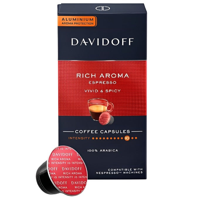 دافيدوف -  كبسولات اسبريسو ريتش اروما نسبريسو 10 كبسولات | Davidoff - Espresso Rich Aroma Capsules 10 Pieces