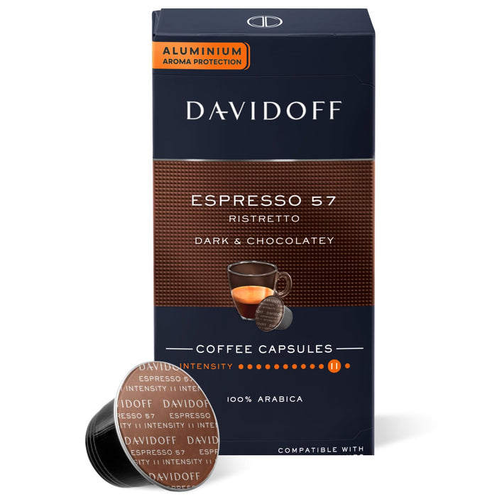 Davidoff - Espresso 57 Ristretto Coffee Capsule 10 Capsules | دافيدوف - كبسولات قهوة اسبريسو 57 ريستريتو 10 كبسولات