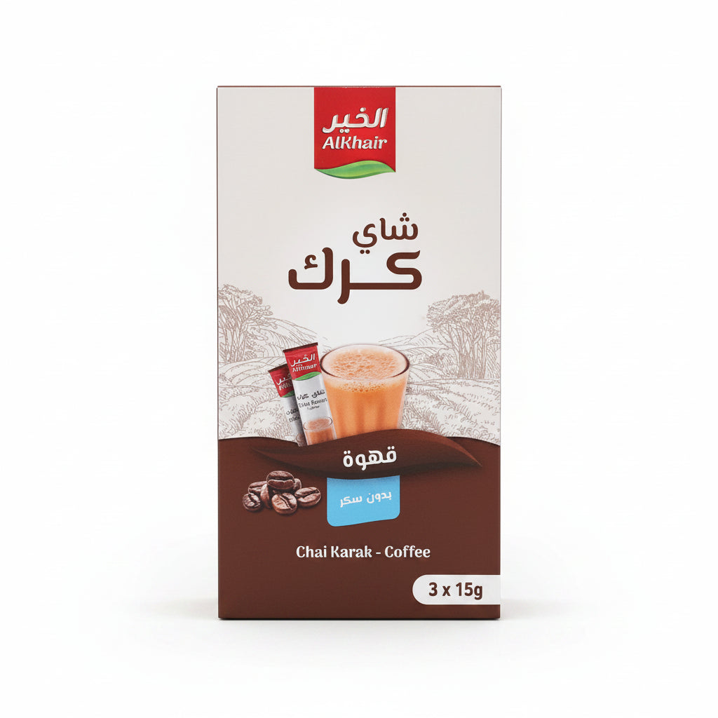 Al Khair - Karak Tea with coffee without sugar – 15g x 3 Sticks — Kaif