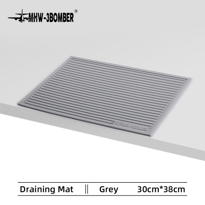 3 Bomber - Silicone Draining Mat Grey | حصيرة التنشيف رمادي
