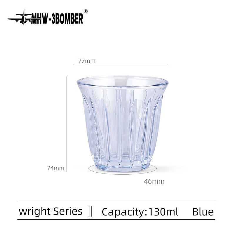 3 Bomber  - Wirght Cup-Blue |  كوب 130 مل زجاجي ازرق