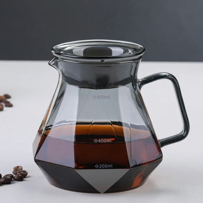 MOD Al Jawhara Smoked Glass Coffee Server 600 ml|  ملل 600 سيرفر الجوهرة مود الزجاجي – سموك