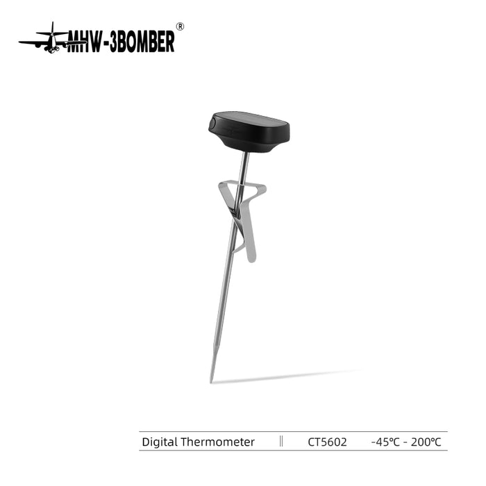 3 Bomber -Pointer thermometer black