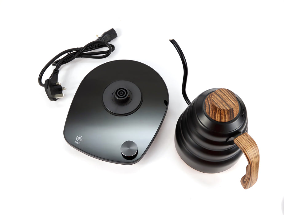MOD : Electric temperature Gossenneck kettle1L – Black| مود: غلاية كهربائيةغوسن نيك سعة 1 لتر - أسود