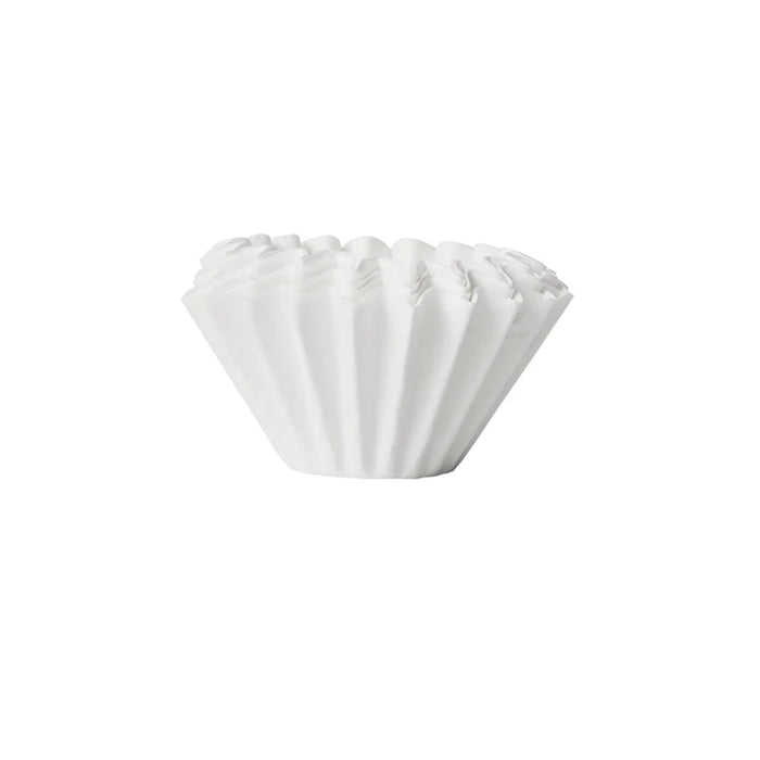 MUVNA 155 Cake Paper Coffee Filters – 100 Pack, Flat-Bottom 1–2 Cups