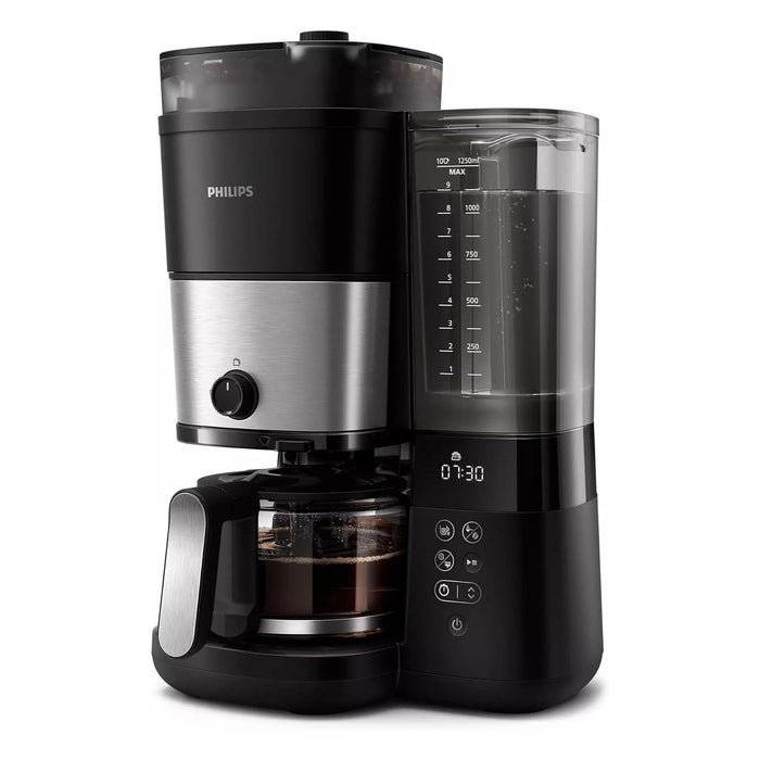 Philips All-in-1 Brew Drip Coffee Maker, 1.25 L, Black and Silver, HD7900/50