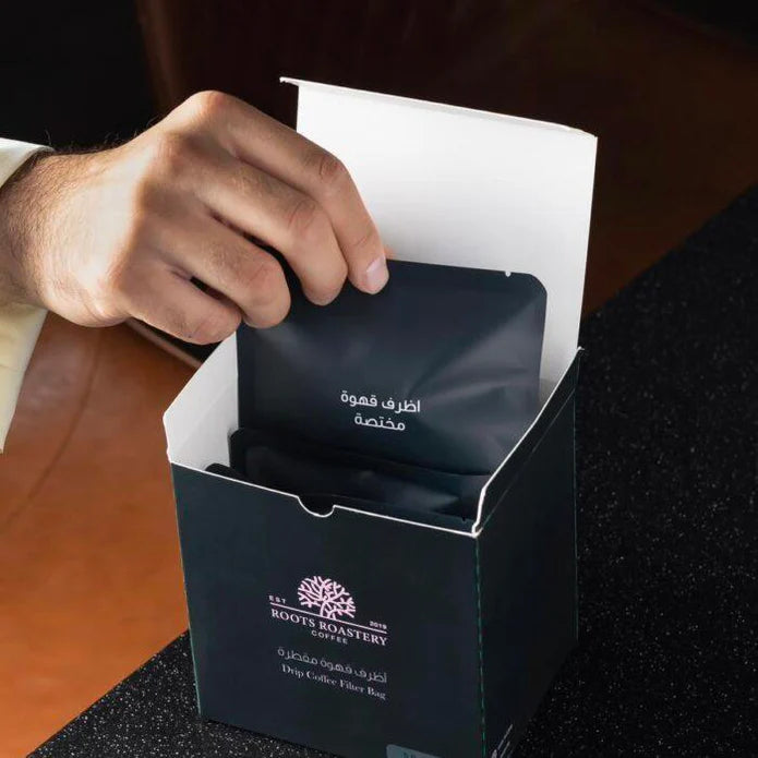Roots Roastery - Ethiopia Messina 5 Drip filter bags | روتس روستري - اثيوبيا ماسينا 5 اكياس قهوة مفلترة