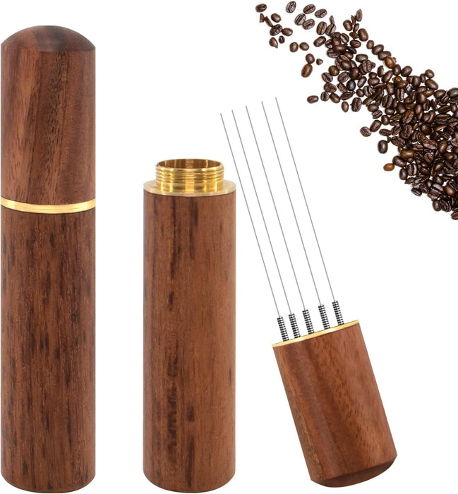 MIBRU - Espresso Coffee Stirrer, Espresso Distribution T0.4mm Natural Wood | | مفكك تكنلات خشبي صغير