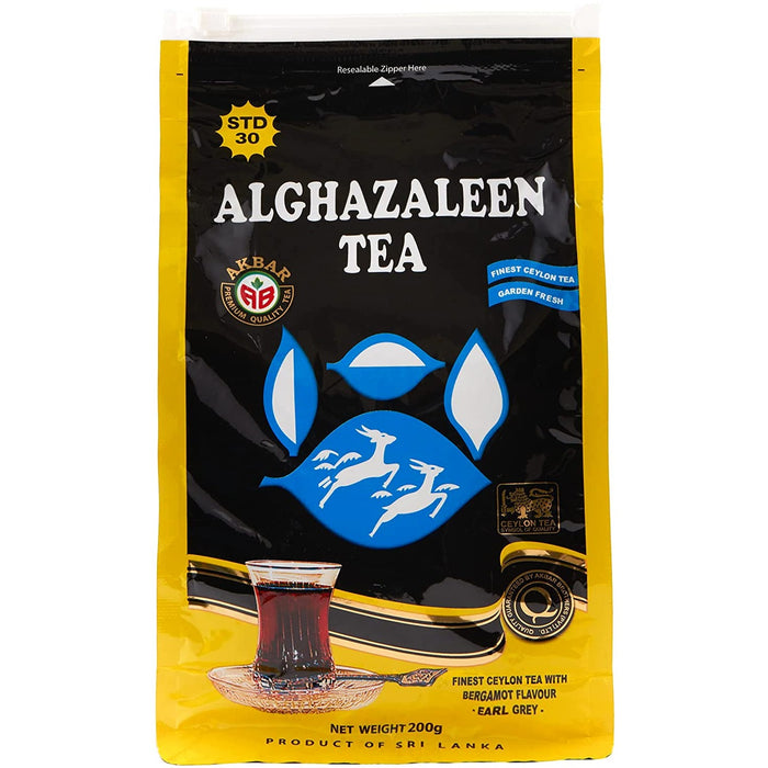 شاي الغزالبن - شاي اسود ايرل غراي معطر 200 جرام | Al Ghazaleen tea - Earl Gray black tea 200 g