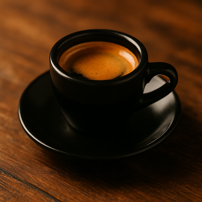 Espresso Cup and Saucer Set 80 ml Black | طقم كوب الاسبريسو مع الصحن 80 مل لون اسود