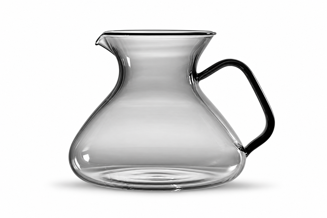 MUVNA Yingzhan Coffee Server Black 450ml | إبريق تقديم القهوة MUVNA Yingzhan الزجاجي  أسود  450 مل