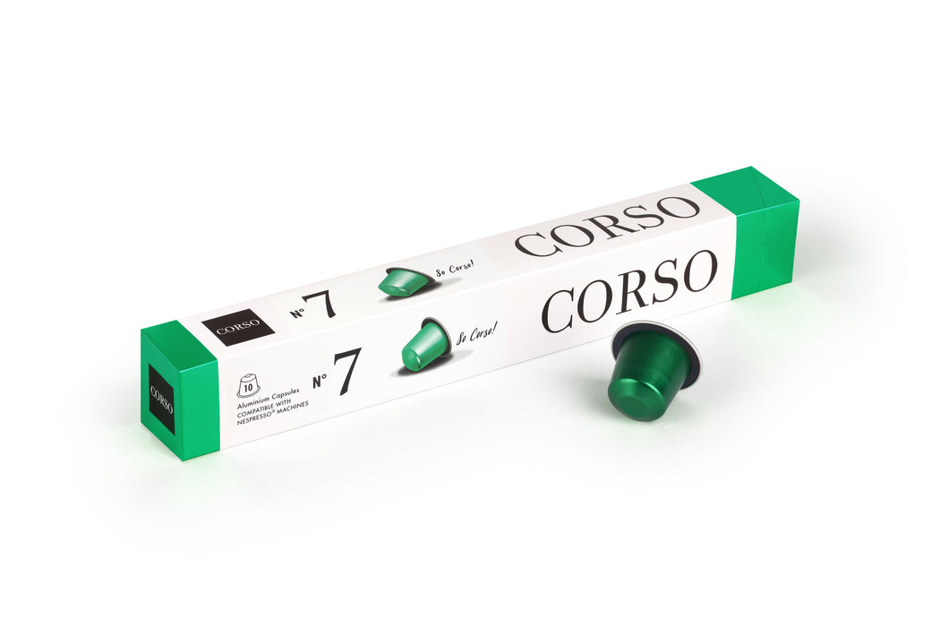 CORSO - 7 Green Nespresso® Compatible Aluminum Capsule