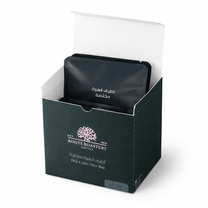 Roots Roastery - Brazil Diamond 5 Drip filter bags | رووتس روستري – أكياس قهوة برازيل دايموند 5 أكياس