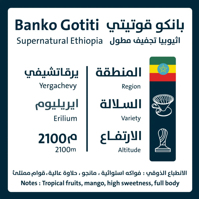 Oro Roasters - Ethiopia Banko Gutiti 250 g Filter & Espresso Preparations