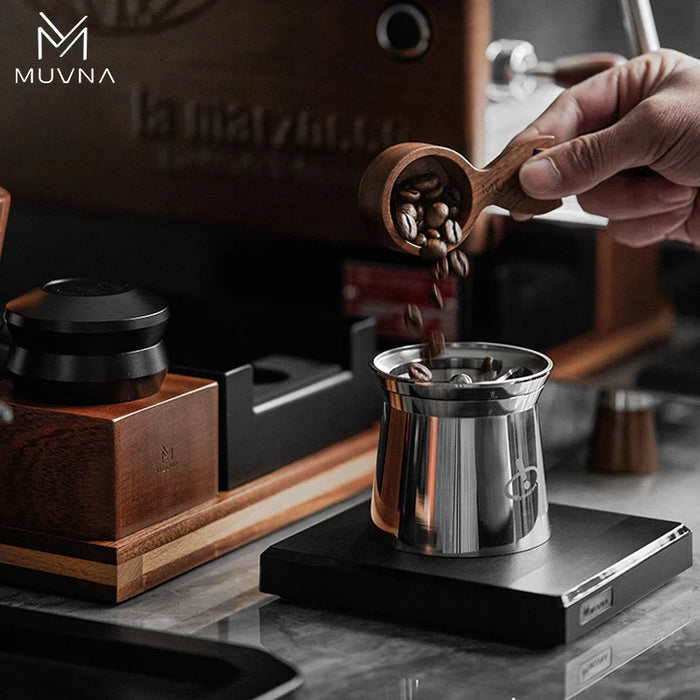كوب توزيع وجرعات القهوة MUVNA Gyro مع Ring – أسود – 58 مم