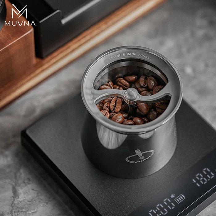 كوب توزيع وجرعات القهوة MUVNA Gyro مع Ring – أسود – 58 مم