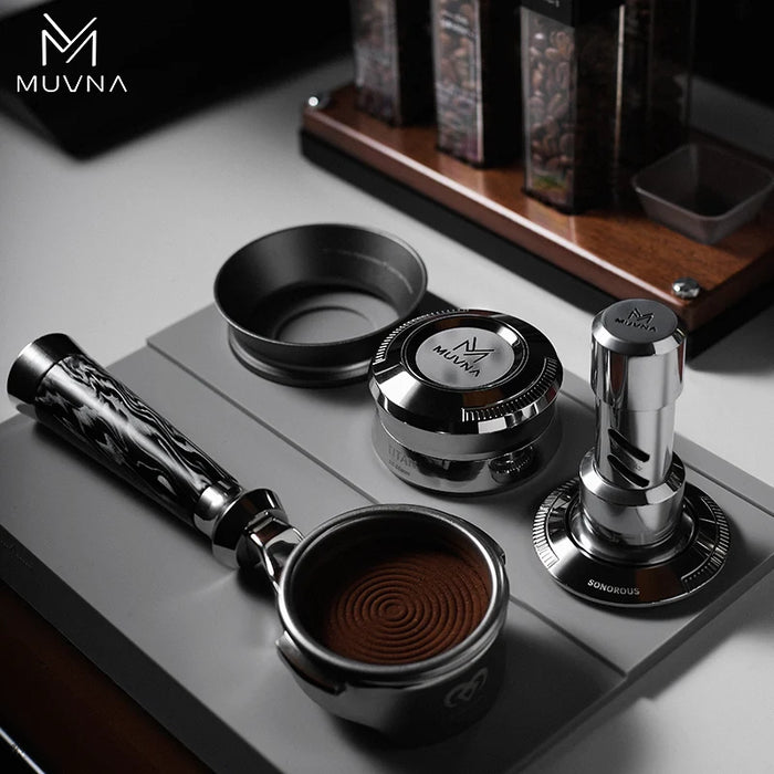 MUVNA V2 Spring-Loaded Espresso Tamper 30 lbs – 58.35mm | مكبس قهوة MUVNA V2 بضغط نابضي 30 رطلاً – مقاس 58.35 مم