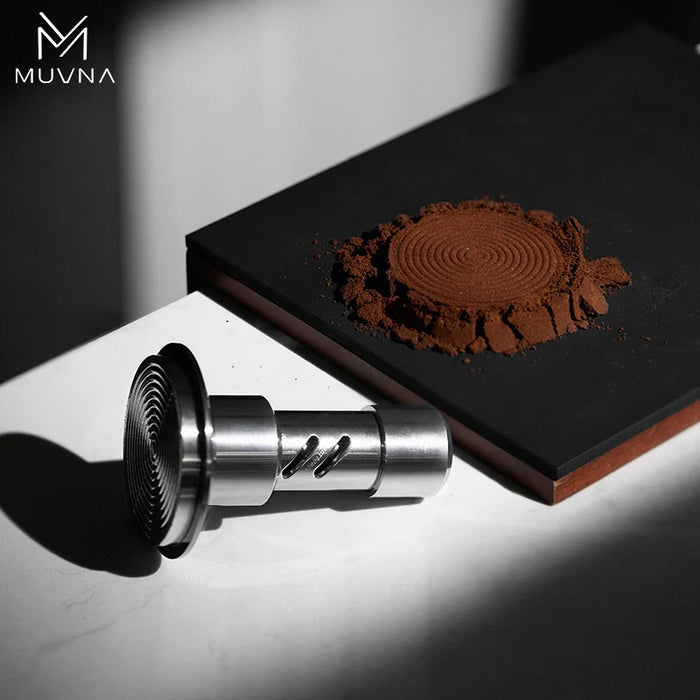 MUVNA V2 Spring-Loaded Espresso Tamper 30 lbs – 58.35mm | مكبس قهوة MUVNA V2 بضغط نابضي 30 رطلاً – مقاس 58.35 مم