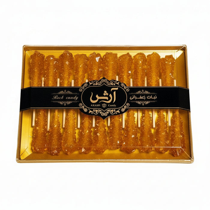 ARASH - saffron Rock Candy Sticks – 20 Pack