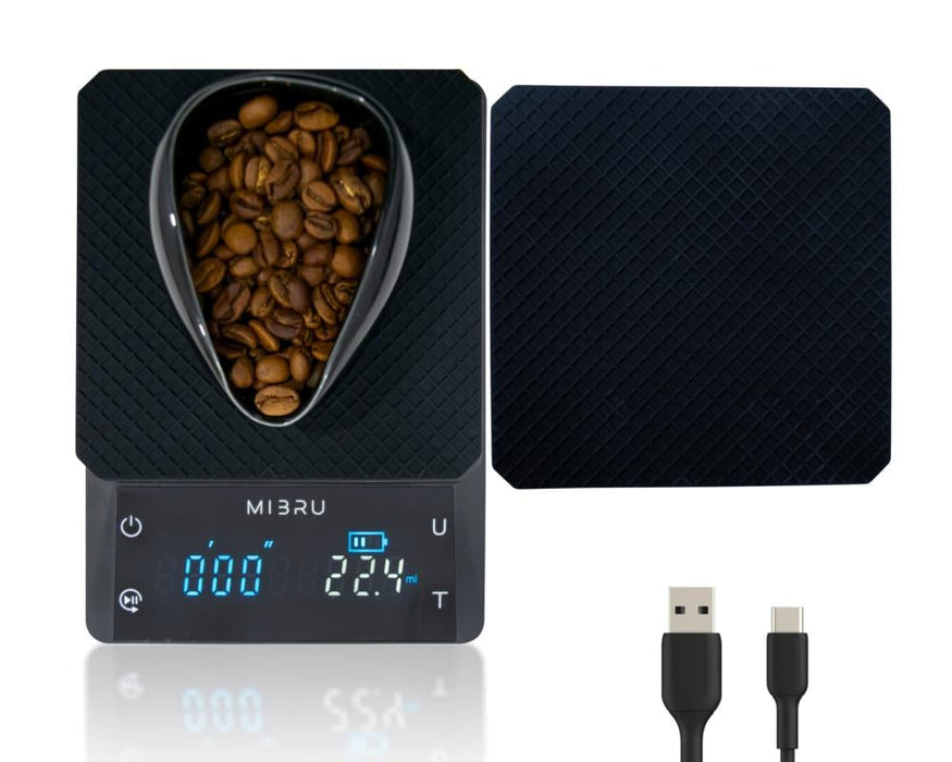 MIBRU - Digital Coffee Scale with Touch Display – Black