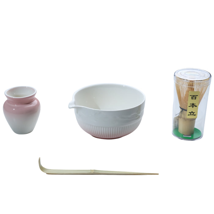 Mod- Matcha Preparation Kit, pink and white, MC32 |  مجموعة تحضير الماتشا من مود، باللونين الوردي والأبيض، MC32